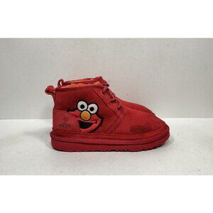 Ugg‎ x Elmo Neumel II 2 Boots 1127431K Red Suede Kids Size 3 Sesame Street